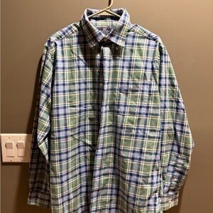 Vineyard Vines Blue and Green Plaid Button Down Shirt